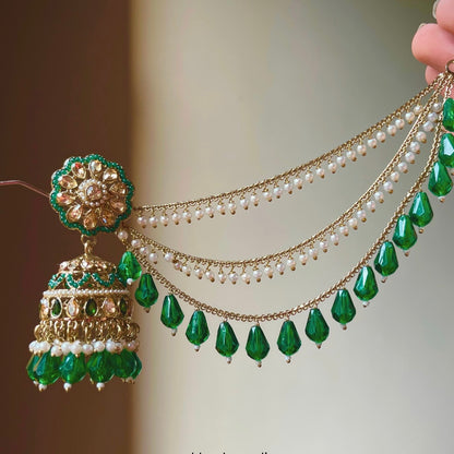 Emerald Saharay with Jhumka