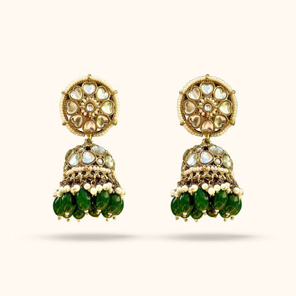 Heart Shaped Kundan Jhumka