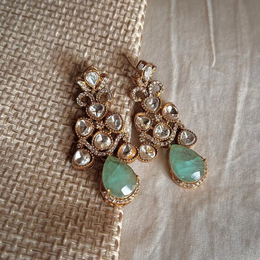 Kundan drops (Mint)