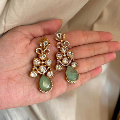 Kundan drops (Mint)