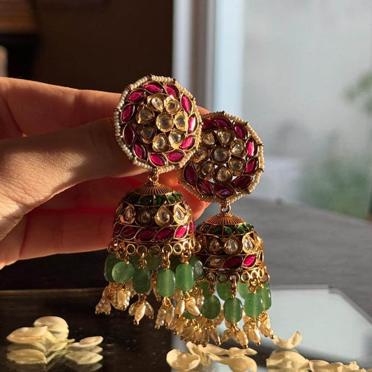 Polki Jhumkas