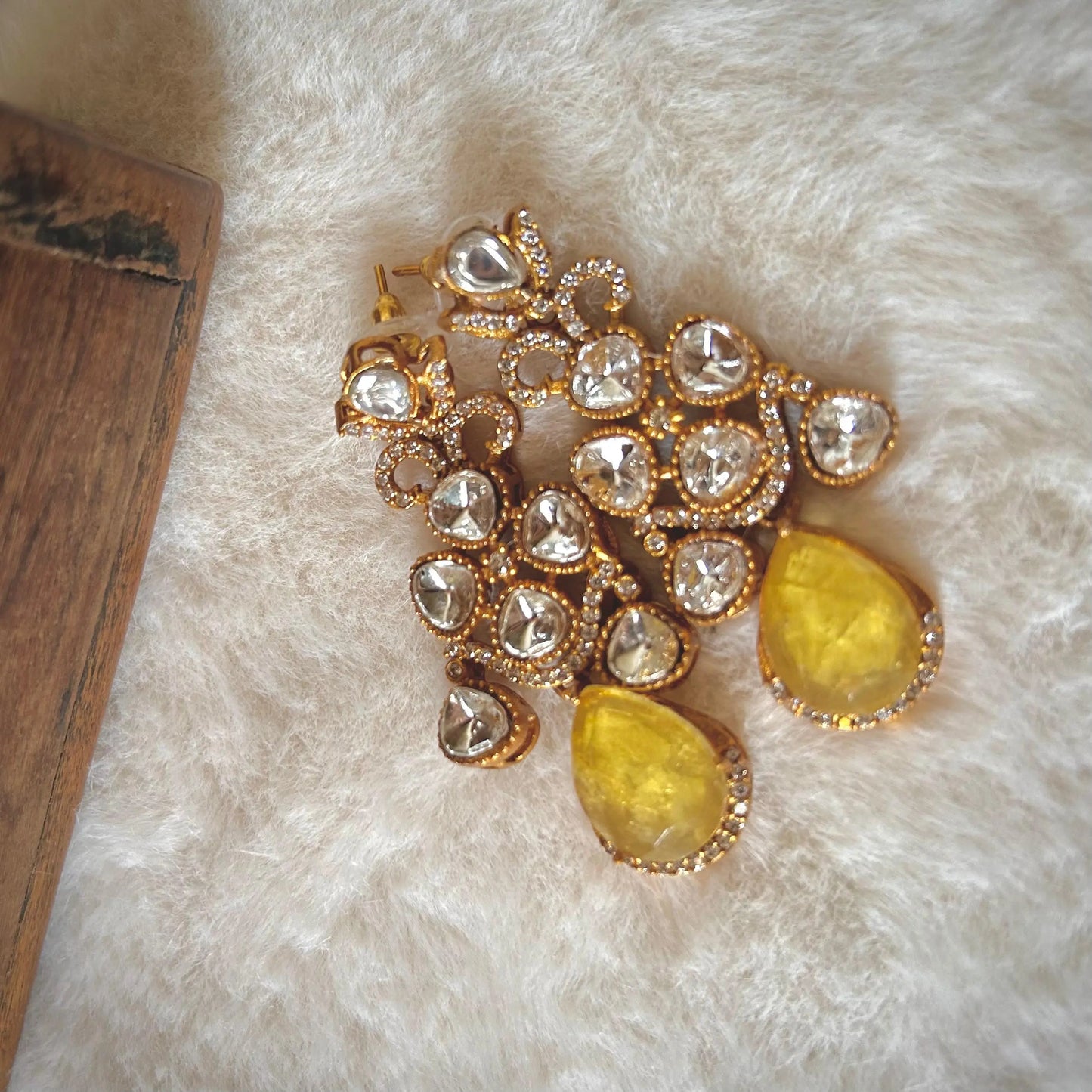 Kundan Drop (Yellow)