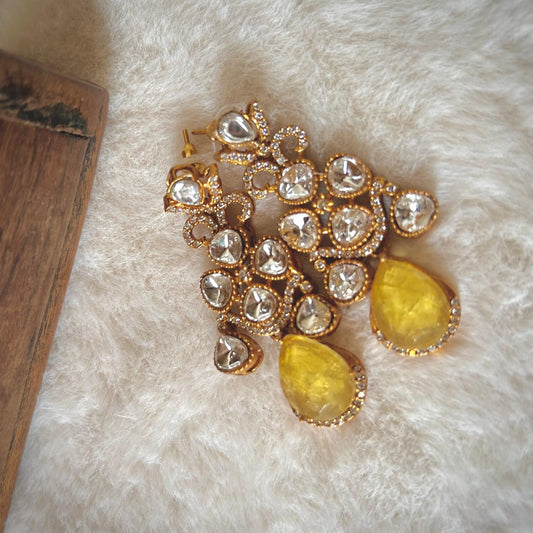 Kundan Drop (Yellow)