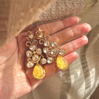 Kundan Drop (Yellow)